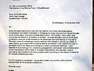 Anerkennung: Das Schreiben der WHO an das Bundesheer-Kontingent. (Bild öffnet sich in einem neuen Fenster)