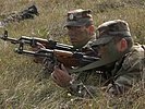 Ukrainische Soldaten in Stellung. (Bild öffnet sich in einem neuen Fenster)