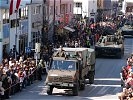 Die im Bundesheer neu eingeführten Mannschaftstransporter "Unimog". (Bild öffnet sich in einem neuen Fenster)