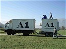 Der Container rollt an.