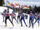 Massenstart beim Biathlon-Staffelbewerb.