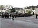 Die Soldaten treten zur Standeskontrolle an. (Bild öffnet sich in einem neuen Fenster)