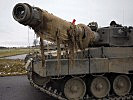 Feindlich gesinnte Panzerkräfte aus "Bravoland" gingen in Stelllung. (Bild öffnet sich in einem neuen Fenster)