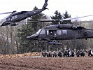 Die Helikopter setzen die sehnlichst erwartete Verstärkung ab. (Bild öffnet sich in einem neuen Fenster)