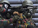 Die Soldaten aus Belgien gehen in Stellung. (Bild öffnet sich in einem neuen Fenster)
