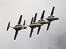 In der Luft zeigen die Jets ihr Können. (Bild öffnet sich in einem neuen Fenster)