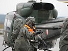 Ein Transporthubschrauber AB 212 musste dekontaminiert werden. (Bild öffnet sich in einem neuen Fenster)