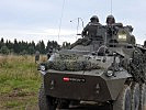 Der Kommandant der Task Force mit seinem Radpanzer. (Bild öffnet sich in einem neuen Fenster)