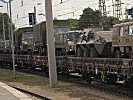 Fahrzeuge des Jägerbataillons 17 treffen per Bahn im Übungsgebiet ein. (Bild öffnet sich in einem neuen Fenster)