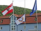 Das Turnier ist offiziell beendet, die CISM-Flagge wird eingeholt. (Bild öffnet sich in einem neuen Fenster)