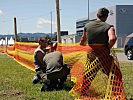 Pioniere beim Zaunaufstellen vor der AirPower11. (Bild öffnet sich in einem neuen Fenster)