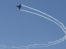 Ein Eurofighter am Himmel über Zeltweg. (Bild öffnet sich in einem neuen Fenster)