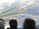 Das Highlight zum Abschluss: Die berühmten Frecce Tricolori. (Bild öffnet sich in einem neuen Fenster)