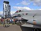Der Eurofighter sorgte am Boden... (Bild öffnet sich in einem neuen Fenster)