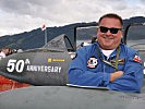 Sein ganzer Stolz, Vladimir Bojovic mit seinem Galeb Jet. (Bild öffnet sich in einem neuen Fenster)