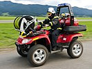 Das Quad der Feuerwehr ist wendig und wird im Zuschauerbereich eingesetzt. (Bild öffnet sich in einem neuen Fenster)