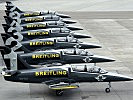 Die Aero L-39 Albatros-Trainer Maschinen des Breitling Teams.