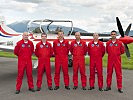 Die kroatische Kunstflugstaffel vor einer ihrer Pilatus PC-9 Maschinen. (Bild öffnet sich in einem neuen Fenster)