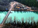Die 115 Meter lange Schwimmbrücke bei Grafenstein. (Bild öffnet sich in einem neuen Fenster)