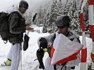 Das schlechte Wetter erschwert die Station "Orientieren im Gebirge". (Bild öffnet sich in einem neuen Fenster)