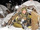 Trotz schwieriger Bedingungen sind die Soldaten gut gelaunt.