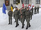 Einmarsch des Feldzeichens der 6. Jägerbrigade. (Bild öffnet sich in einem neuen Fenster)