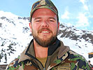 Soldat Claude Disler aus der Schweiz.