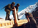 Die Pioniere stellen die Kampfunterstützung im Gebirge sicher. (Bild öffnet sich in einem neuen Fenster)