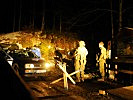 Kontrolle eines verdächtigen Fahrzeuges am Checkpoint bei der Valentinalm.