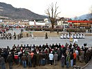 Einmarsch:Militärmusik Kärnten mit Ehrenzug des Jägerbataillons 26. (Bild öffnet sich in einem neuen Fenster)
