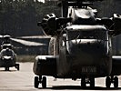 Ein "Stallion" und ein A-109 vor dem Start. (Bild öffnet sich in einem neuen Fenster)