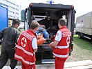 Wer fahrtauglich war, wurde mit dem Sanitätsfahrzeug transportiert. (Bild öffnet sich in einem neuen Fenster)