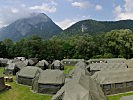 Panoramaaufnahme von der Feldambulanz. (Bild öffnet sich in einem neuen Fenster)