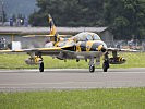 Die Hawker Hunter kurz nach der Anlandung in Zeltweg. (Bild öffnet sich in einem neuen Fenster)