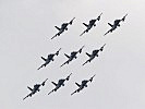 ...mit perfektem Formationsflug... (Bild öffnet sich in einem neuen Fenster)