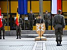 Der Kommandant der 6. Jägerbrigade begrüßte alle Teilnehmer zum Wettkampf. (Bild öffnet sich in einem neuen Fenster)