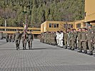 Der Festakt begann mit dem Einmarsch der Fahne der 6. Jägerbrigade. (Bild öffnet sich in einem neuen Fenster)