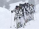 Eine deutsche Patouille der Gebirgsbrigade 23 auf dem Weg. (Bild öffnet sich in einem neuen Fenster)