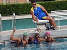CISM-Samba: Team Brasilien im Wasser des Akademiebads.