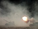 Die Panzerhaubitze M-109 unterstützt durch Steilfeuer. (Bild öffnet sich in einem neuen Fenster)