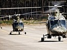 Zwei belgische A109 Mehrzweckhubschrauber sind startbereit. (Bild öffnet sich in einem neuen Fenster)
