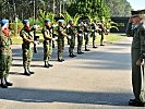 Meldung der portugiesischen Ehrenwache an Brigadier Andreas Putz. (Bild öffnet sich in einem neuen Fenster)