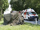 Eintreffen der zivilen Rettungskräfte beim Convoi. (Bild öffnet sich in einem neuen Fenster)