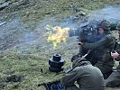 Die Panzerabwehrlenkwaffe nach Abschuss eines Lenkflugkörpers.
