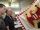 Bataillonsfahne des Jägerbataillons Burgenland. (Bild öffnet sich in einem neuen Fenster)