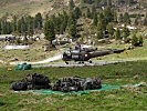 Transport von Versorgungsgütern im Hochgebirge mit einer "Alouette" III. (Bild öffnet sich in einem neuen Fenster)