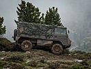 Die Pinzgauer-Geländefahrzeuge sind im Gebirge von unschätzbarem Wert. (Bild öffnet sich in einem neuen Fenster)