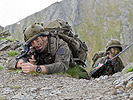 Gebirgsjäger in alpinem Umfeld