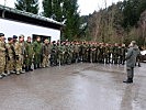 Der Brigadekommandant begrüßte die internationalen Soldaten am Schießplatz. (Bild öffnet sich in einem neuen Fenster)