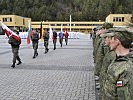 Eine militärische Eröfnnungsfeier für die Gebirgssoldaten aus 6 Nationen. (Bild öffnet sich in einem neuen Fenster)